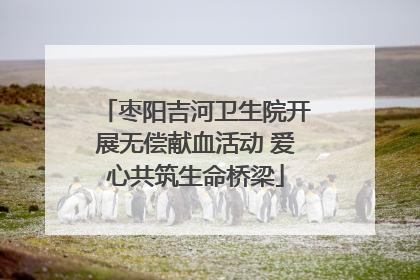 枣阳吉河卫生院开展无偿献血活动 爱心共筑生命桥梁